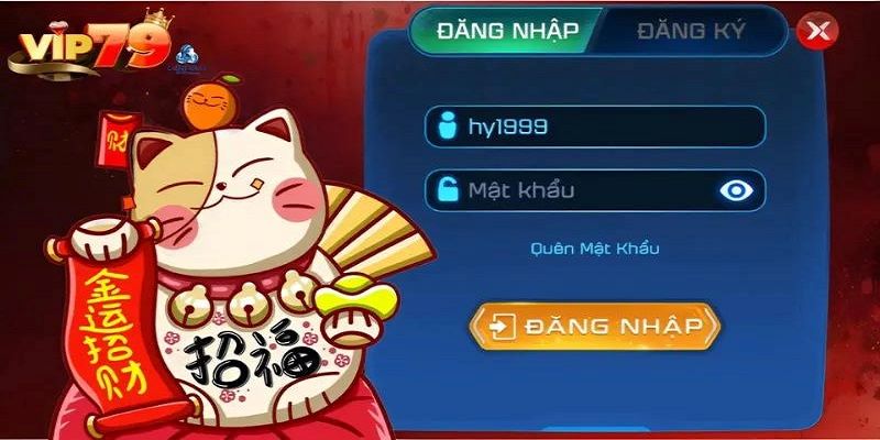Điều kiện để đăng nhập thành công vào Vip79
